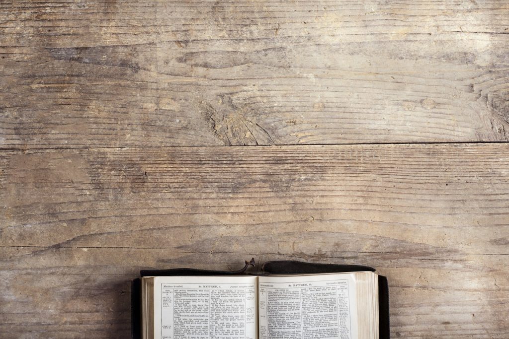 A photo of a bible