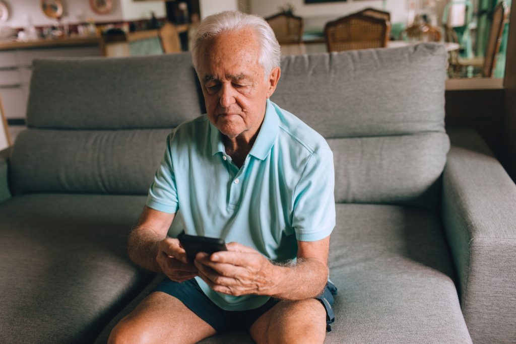 Christian mental health encouragement and Scripture while using a smartphone